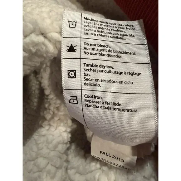 Carhartt Sherpa Lined Zip Hoodie Womens S Relaxed Workwear Full Zip Sweatshirt - Picture 8 of 9